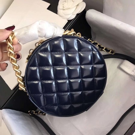 Chanel Planet Shoulder Bag Original Calfskin Leather A93807 Blue