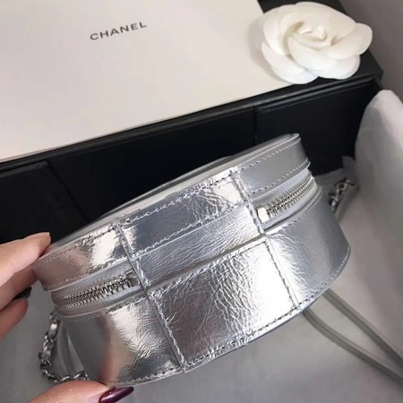 Chanel Planet Shoulder Bag Original Calfskin Leather A93807 Silver