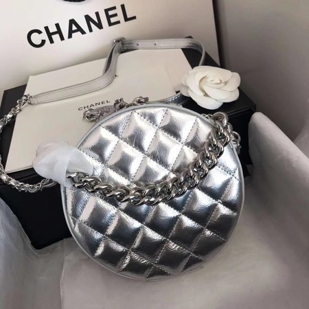 Chanel Planet Shoulder Bag Original Calfskin Leather A93807 Silver