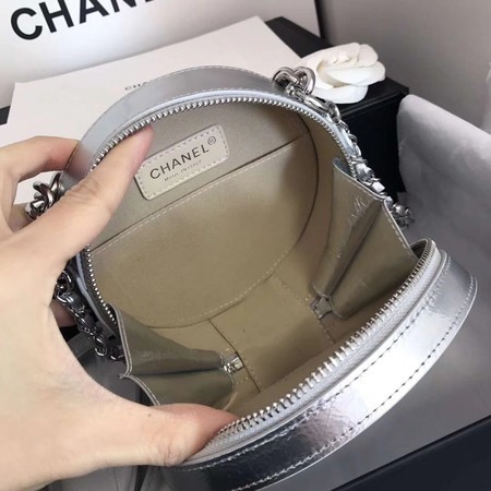 Chanel Planet Shoulder Bag Original Calfskin Leather A93807 Silver