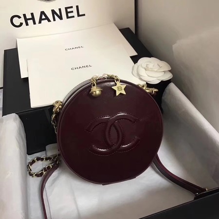 Chanel Planet Shoulder Bag Original Calfskin Leather A93807 Wine