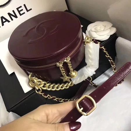Chanel Planet Shoulder Bag Original Calfskin Leather A93807 Wine