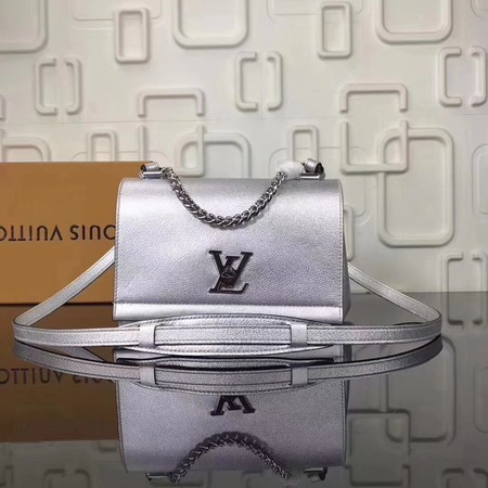 Louis Vuitton Original EPI Leather LOCKME BB Bag M50250 Silver