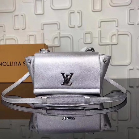 Louis Vuitton Original EPI Leather LOCKME BB Bag M50250 Silver