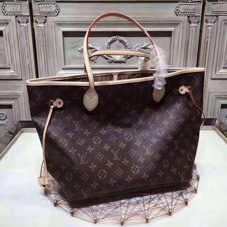 Louis Vuitton Original Monogram Canvas NEVERFULL 40156 Apricot