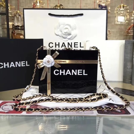 Chanel CC gift box clutch long cross body bag 14533 black