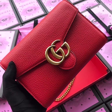 Gucci Calfskin Leather Shoulder Bag 401232 Red