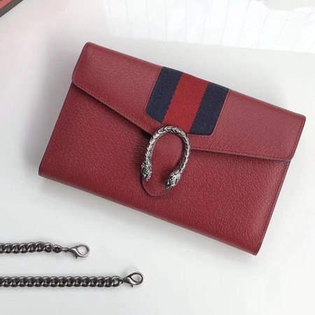 Gucci Calfskin Leather Shoulder Bag 481377 Red