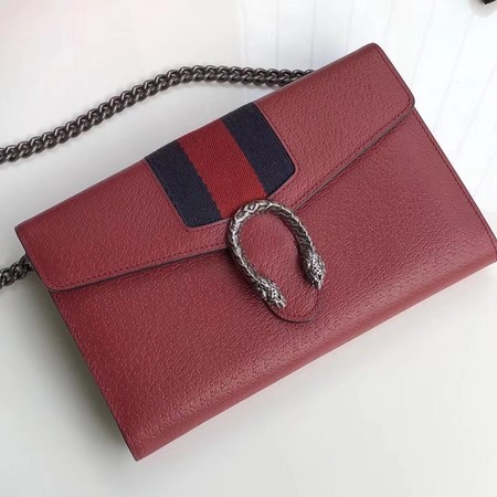 Gucci Calfskin Leather Shoulder Bag 481377 Red