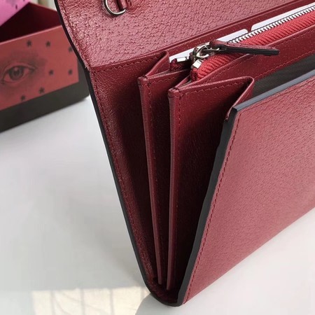 Gucci Calfskin Leather Shoulder Bag 481377 Red
