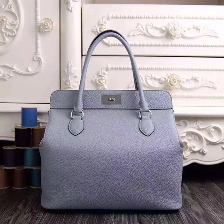 Hermes Toolbox Togo Bag Original Leather 3259 Light Blue