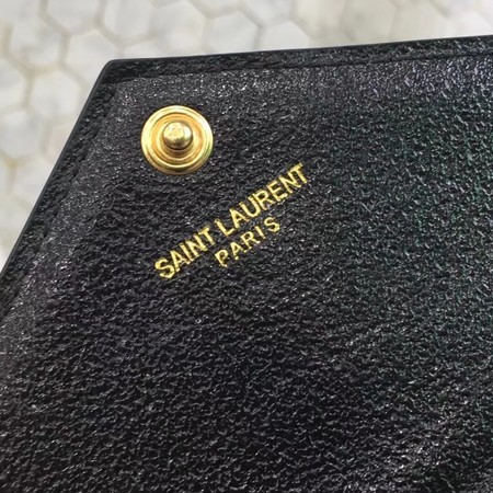 Yves Saint Laurent Original Calfskin Leather Shoulder Bag 2822 Black
