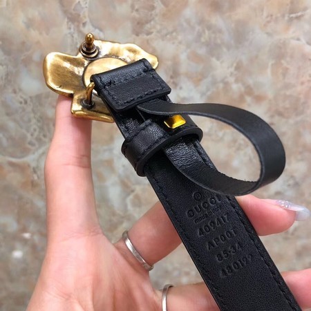 Gucci 20MM Leather Belt 414523 Black