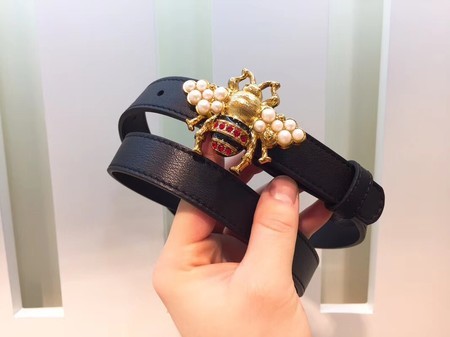 Gucci 20MM Leather Belt 414528 Black