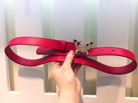 Gucci 25MM Leather Belt 414519 Red