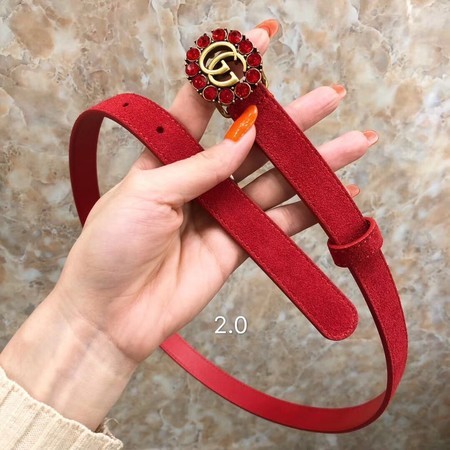 Gucci 30MM Leather Belt 414521 Red