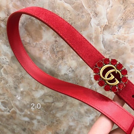 Gucci 30MM Leather Belt 414521 Red