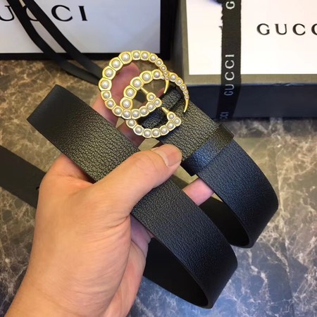 Gucci 30MM Leather Belt 414524 Red&Black