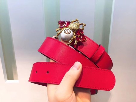 Gucci 35MM Leather Belt 414520 Red