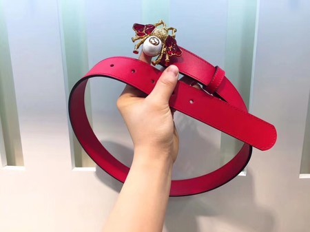 Gucci 35MM Leather Belt 414520 Red
