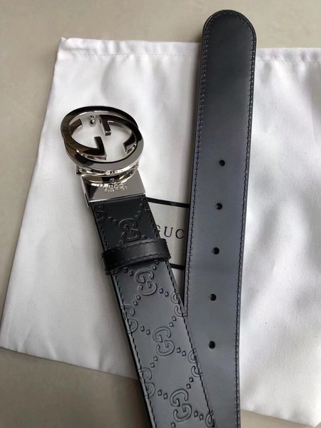 Gucci 35MM Leather Belt 414525 Black