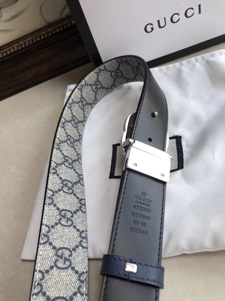 Gucci 35MM Leather Belt 414525 Blue