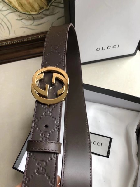 Gucci 35MM Leather Belt 414525 Coffee