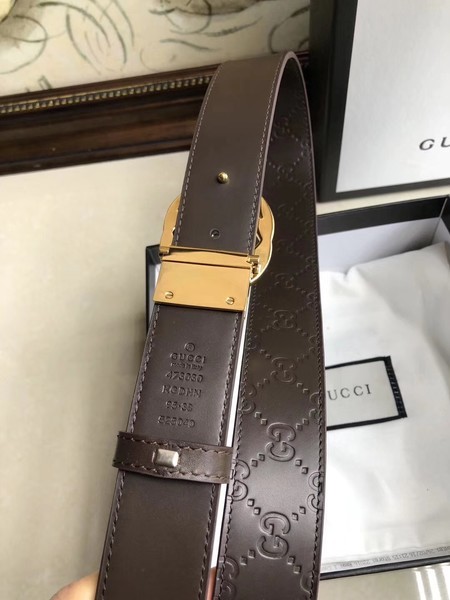 Gucci 35MM Leather Belt 414525 Coffee