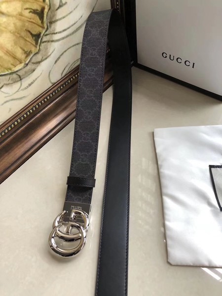 Gucci 35MM Leather Belt 414527 Black