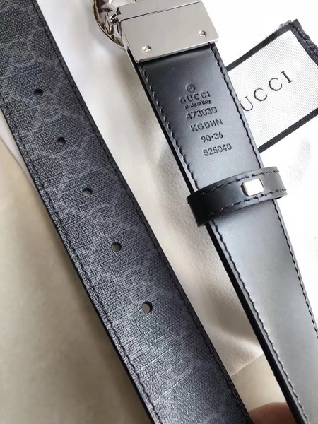 Gucci 35MM Leather Belt 414527 Black