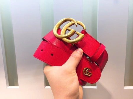 Gucci Leather Belt 414525 Red