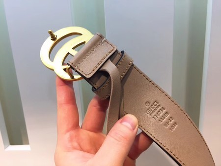 Gucci Leather Belt 414529 Apricot