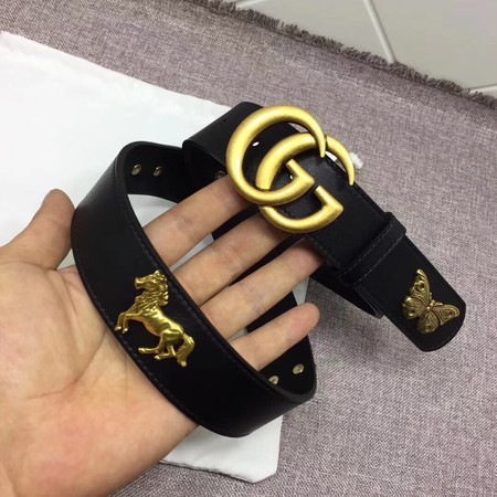 Gucci Leather Belt 414530 Black