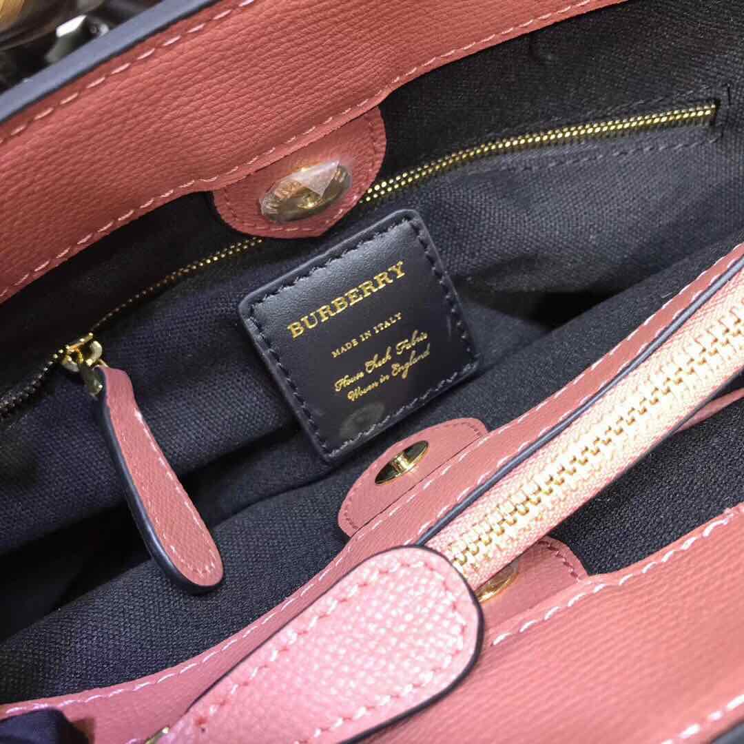 BurBerry Leather Tote Bag 5559 pink