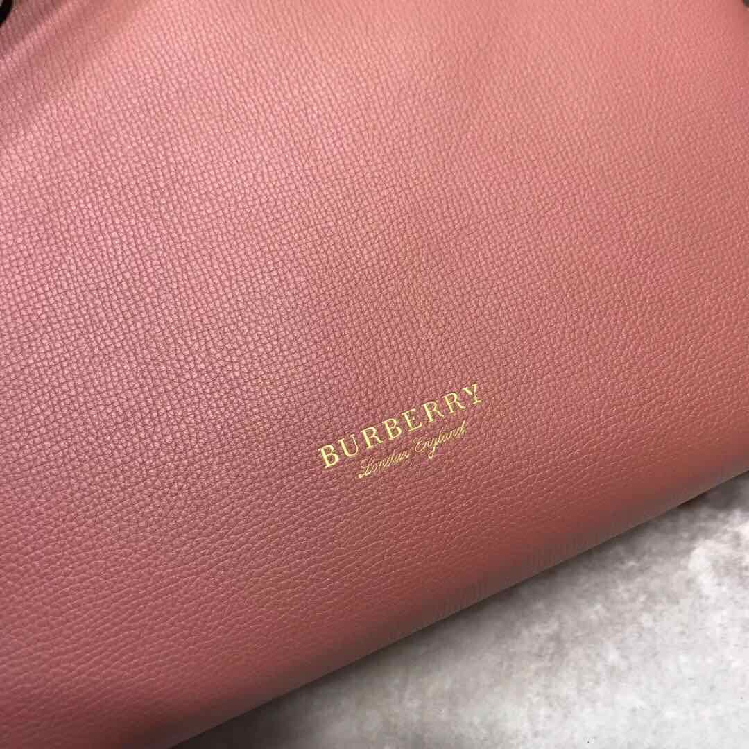 BurBerry Leather Tote Bag 5559 pink