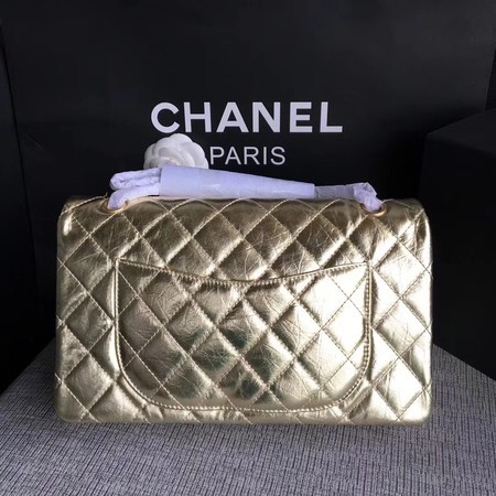 Chanel Flap Shoulder Bag Gold Original Calfskin Leather 277 Gold