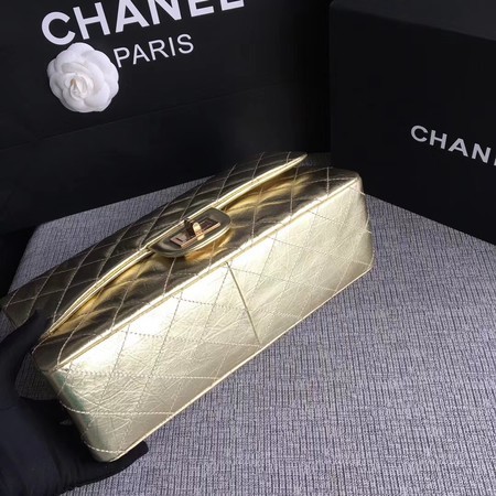 Chanel Flap Shoulder Bag Gold Original Calfskin Leather 277 Gold