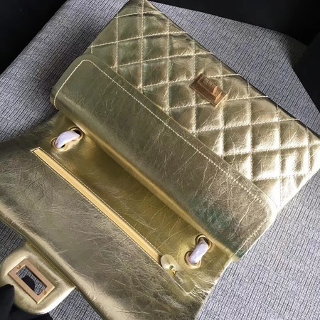 Chanel Flap Shoulder Bag Gold Original Calfskin Leather 277 Gold