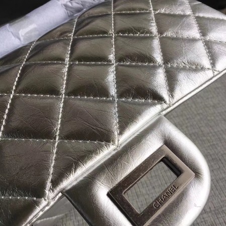 Chanel Flap Shoulder Bag Silver Original Calfskin Leather 277 Silver