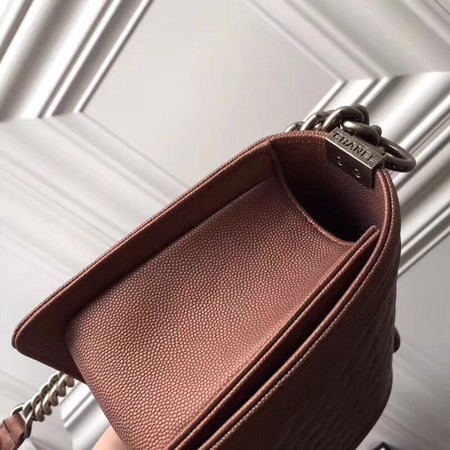 Chanel Le Boy Flap Shoulder Bag Original Cannage Patterns 67086 Bronze