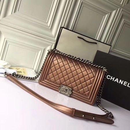 Chanel Le Boy Flap Shoulder Bag Original Sheepskin Leather 67086 Bronze