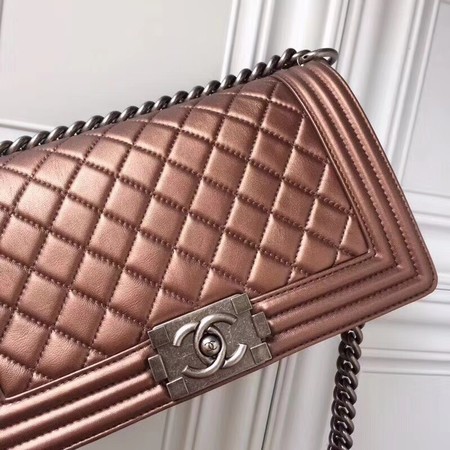Chanel Le Boy Flap Shoulder Bag Original Sheepskin Leather 67086 Bronze