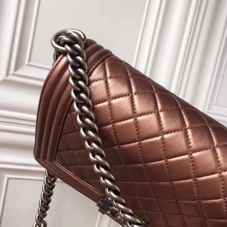 Chanel Le Boy Flap Shoulder Bag Original Sheepskin Leather 67086 Bronze