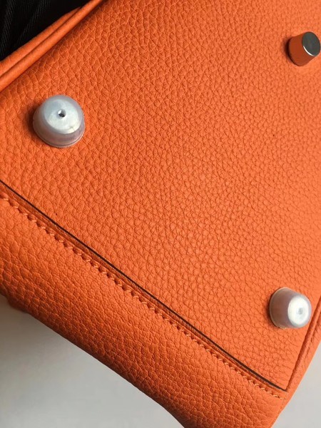 Hermes Lindy Original Togo Leather Bag 5086 Orange