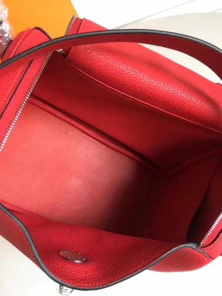 Hermes Lindy Original Togo Leather Bag 5086 Red