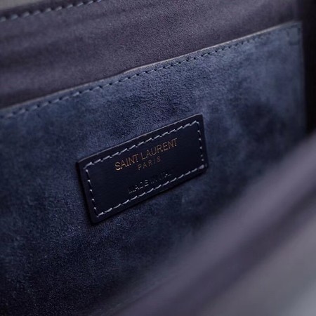 Yves Saint Laurent Original Calfskin Leather Shoulder Bag 482044 Blue