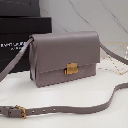 Yves Saint Laurent Original Calfskin Leather Shoulder Bag 482044 Grey