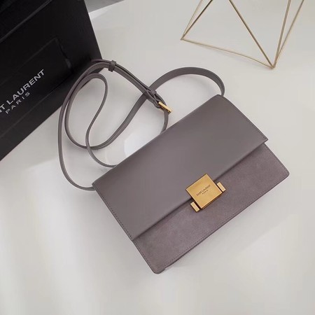 Yves Saint Laurent Original Calfskin Leather Shoulder Bag 482044 Grey