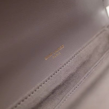 Yves Saint Laurent Original Calfskin Leather Shoulder Bag 482044 Grey