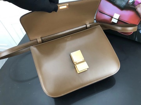 Celine Classic Box Flap Bag Original Calfskin Leather 3378 Khaki